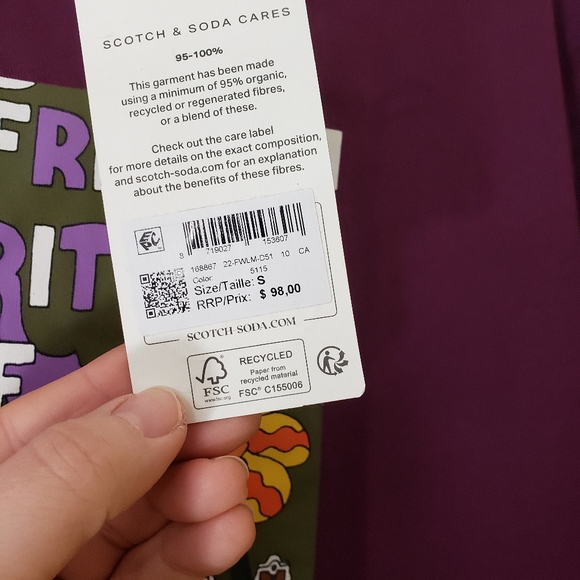 Scotch & Soda Amsterdam T shirt XS NEW with tags - Picture 2 of 4